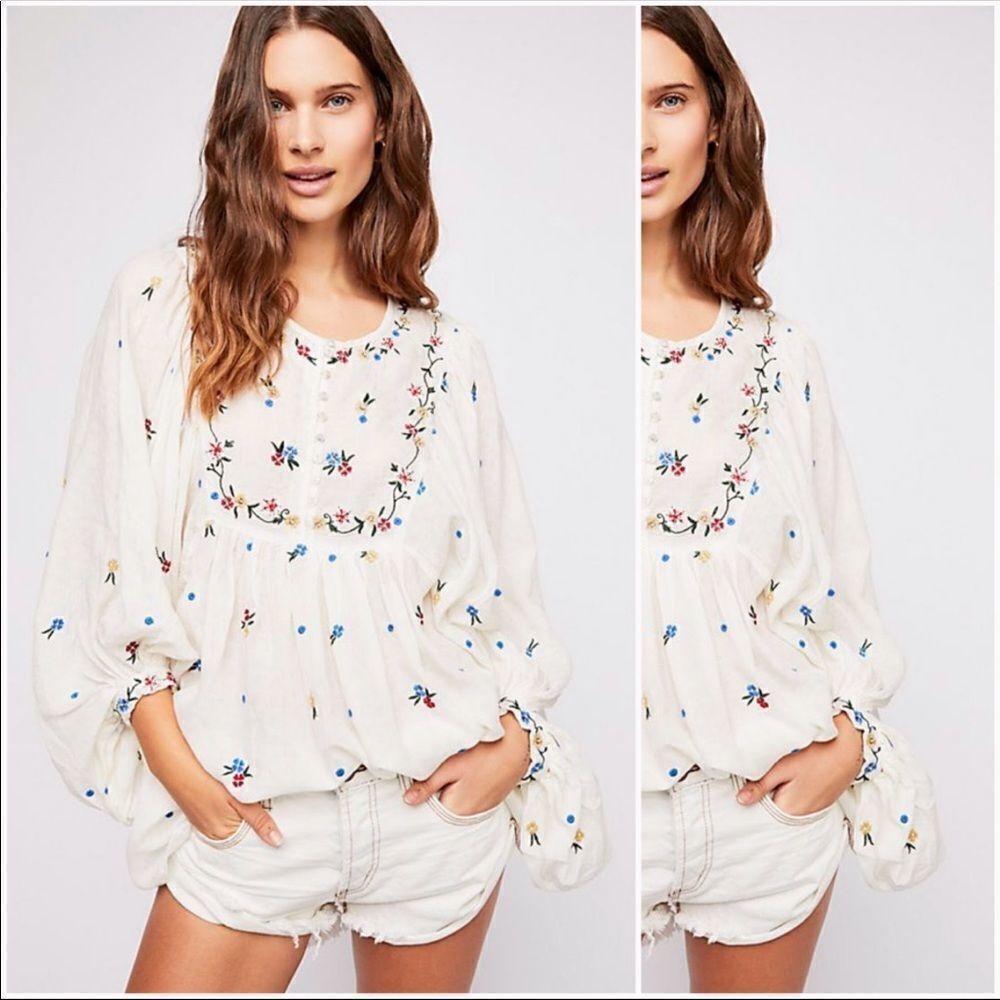 Free People Kiss From a Rose Tunic Size XS